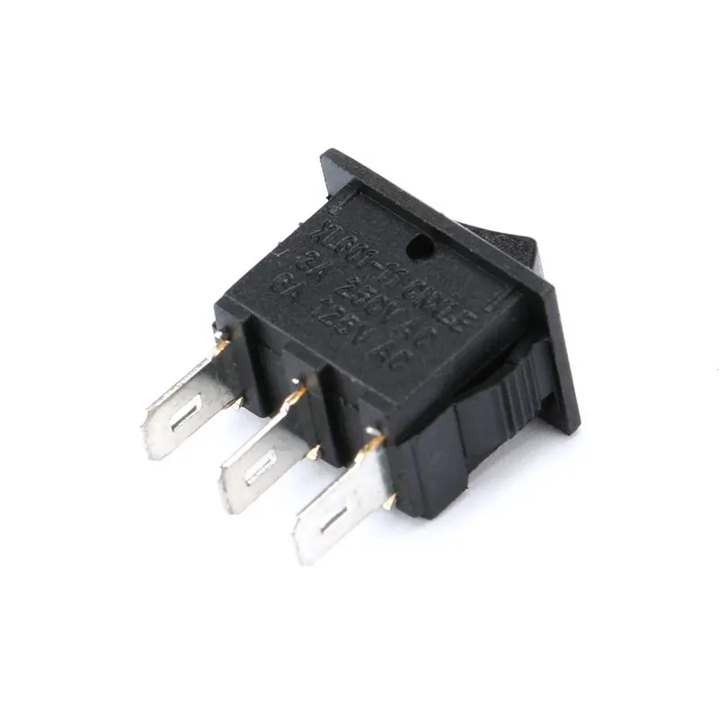 5 шт./лот черный кнопочный переключатель 3A 250В KCD11 2Pin/3Pin защелкивающийся