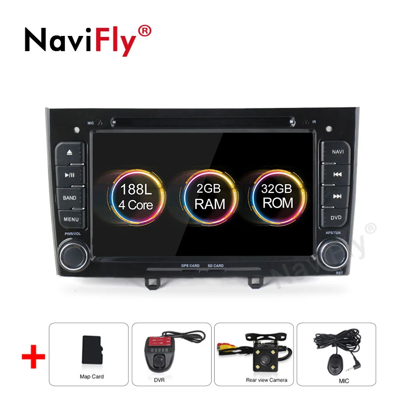 Car dvd camera DVR B 2+ 32G Android 9,1 Автомобильный dvd Радио gps навигация для PEUGEOT 308 2007-2013408 2011- мультимедийный плеер wifi RDS - Цвет: Car dvd camera DVR B