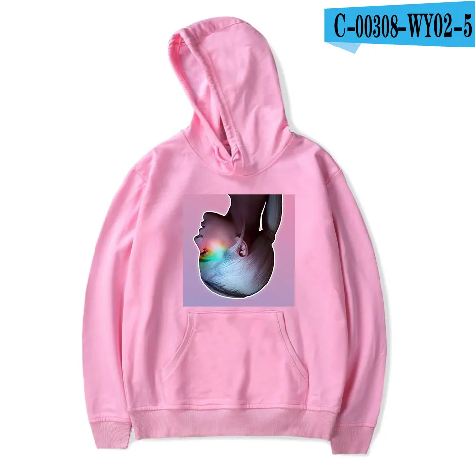 FADUN Tommee толстовки Kawaii Ariana Grande с принтом, толстовка с длинным рукавом для женщин и мужчин, одежда, горячая Распродажа, повседневная Kpop размера плюс - Цвет: Коричневый