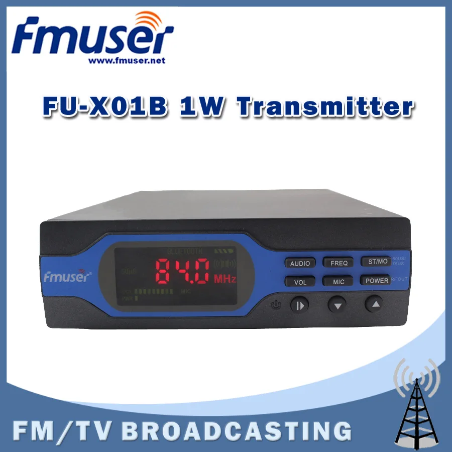 Бесплатная доставка FMUSER fu-x01b 1 Вт fm-передатчик обновлен FM радио Broadcaster MP3 + Bluetooth