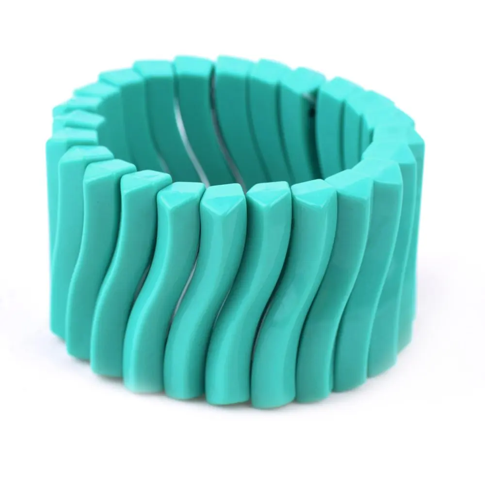 Новинка Весна Лето Модный эластичный широкий резиновый браслет ювелирные изделия для женщин любовь подарок 8 цветов