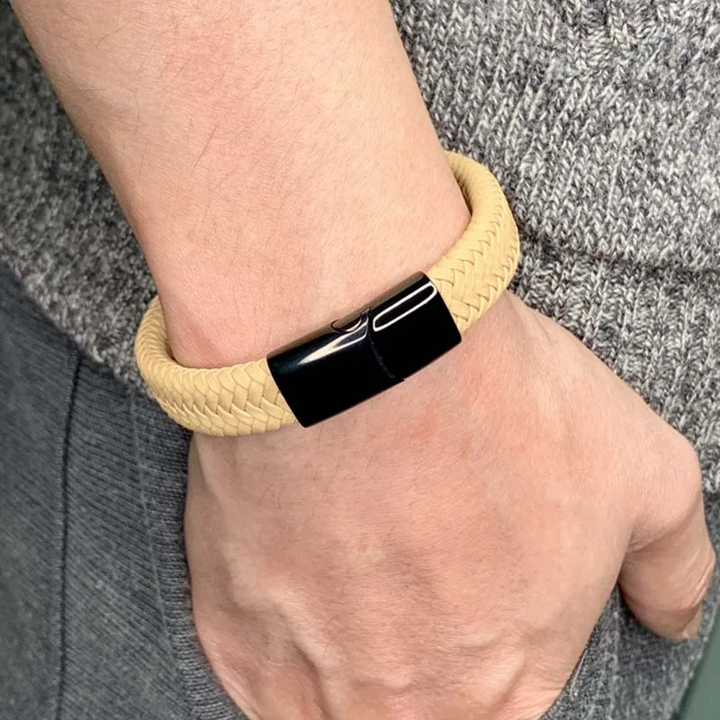 Обувь в стиле панк для мужчин ювелирные изделия из желтого плетеный кожаный