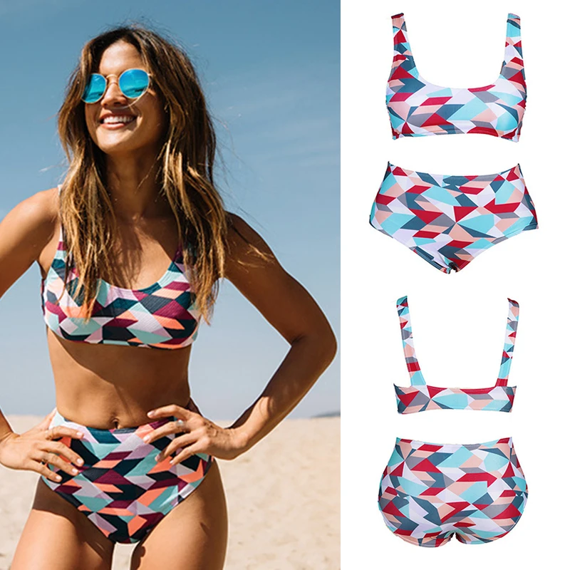 Сексуальные бикини в клетку женский купальный костюм бразильский комплект с