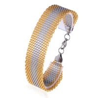 mens jewelry classic chain bracelet rhinestone stainless steel gold color fashion jewelry gift women men wrap bracelets gh299