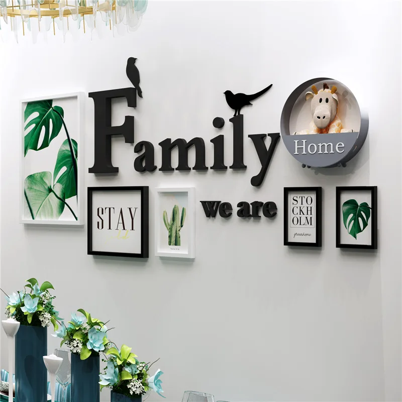 BAIUFOR Photo Frame DIY Wooden Frames Hanging Picture Collage White Black Living Room Home Decor Creative Gift | Дом и сад