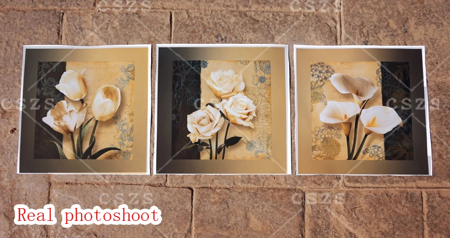 3 Бесплатная доставка дешевая коричневая Орхидея Современная арт деко роспись