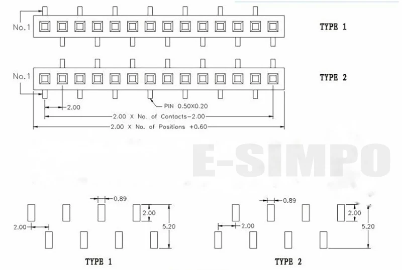 100 шт. Однорядный прямоугольный разъем 2 0 мм 1X10/40P PH4.3 SMT позолоченный|Соединители| |