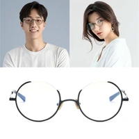 three fourth 34 unique gaps design retro round glasses frame for men and women creative personality eyeglasses reading computer