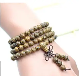 REAL Garden bead Natural chicken wing wood bracelet buddhist beads rosary hand string 108 septum Yellow Crystal Wholesale price | Украшения