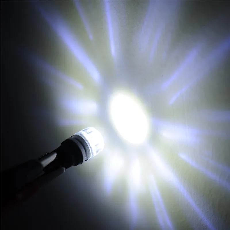 10 шт./лот Автомобильные светодиодные лампы T10 W5W 194 LED 1SMD широкие алмазный свет без