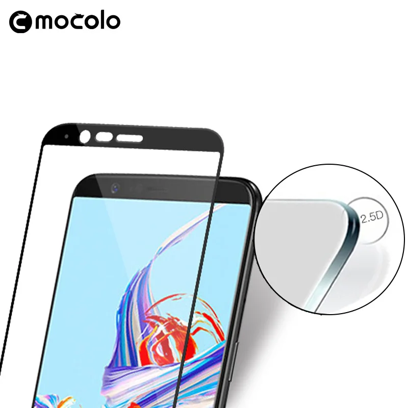 Mocolo полное покрытие протектор экрана из закаленного стекла для Oneplus 5/5 T против