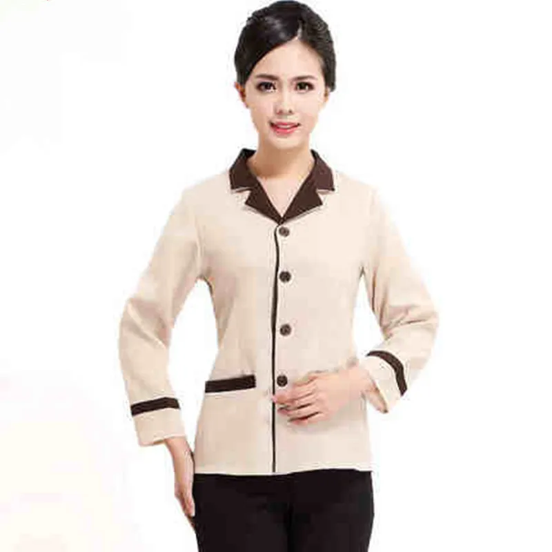 Высококачественная одежда для уборки обслуживающего персонала отеля с коротким