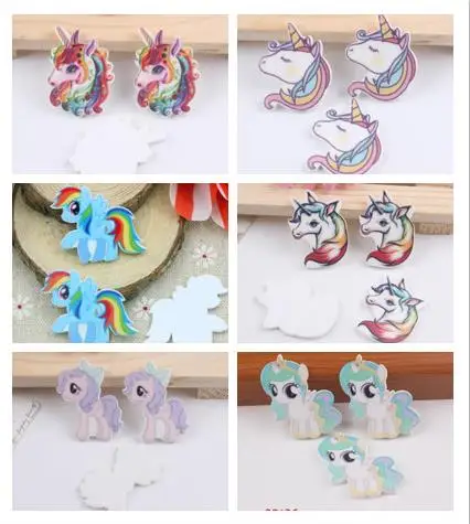

Единорог для поделок Making100pcs/лот стиль 6 милый Единорог головка kawaii плоское украшение из смолы