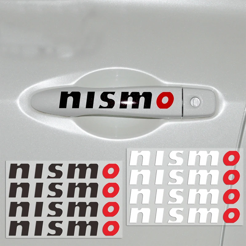 4 шт. NISMO автомобилей дверные ручки зеркало заднего вида наклейки Авто Наклейка