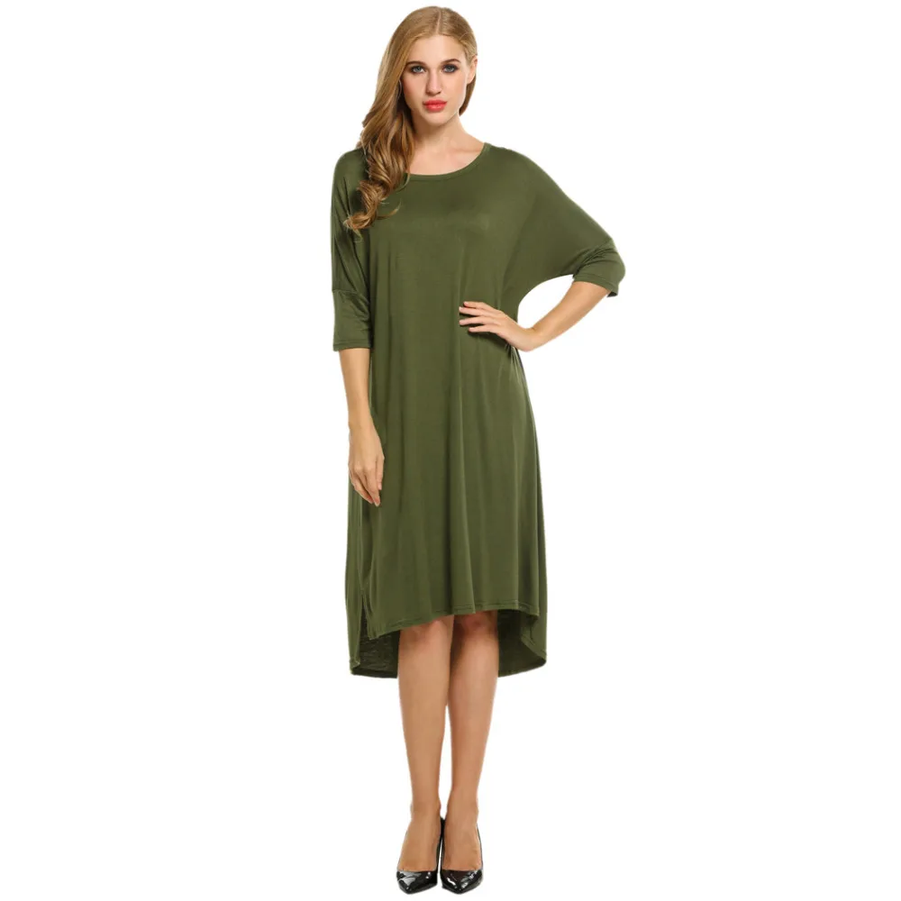 Meaneor/Брендовая женская футболка стильное платье Повседневное длиной до середины