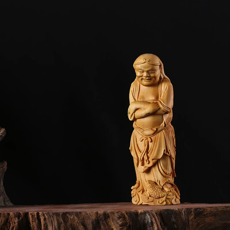 Лю Хай Играя с резьбой ремеслами части руки Чай дома Аксессуары yueqing самшита