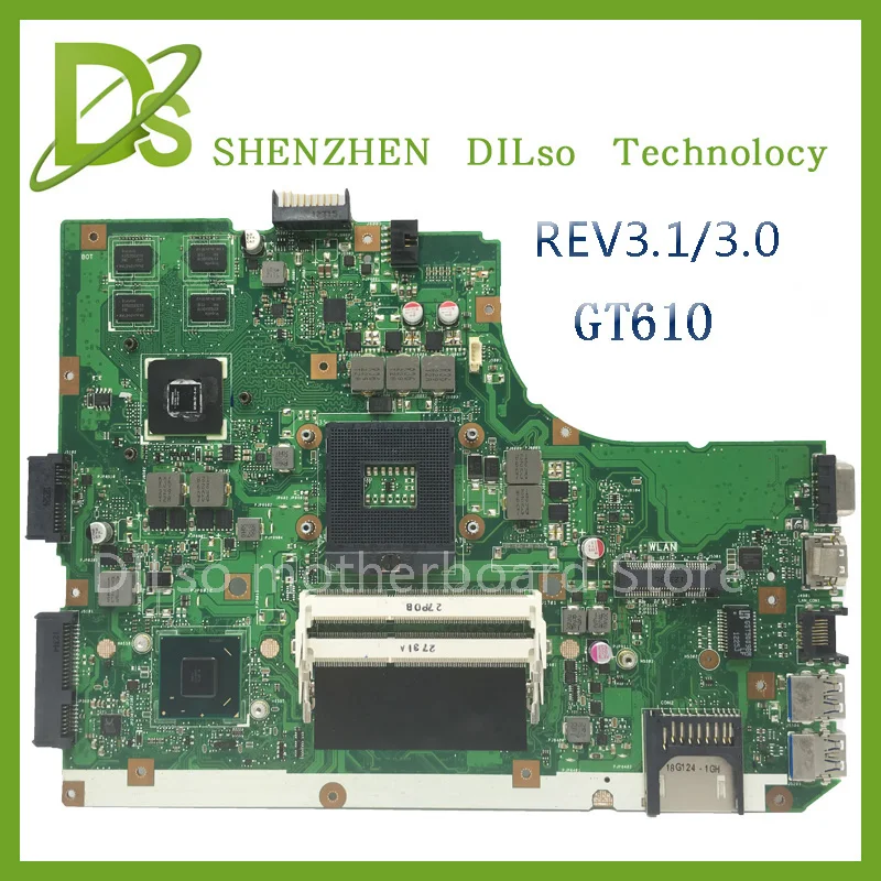 KEFU A55V для ASUS K55VD K55A материнская плата REV3.1/3 0 GT610 протестирована|motherboard for asus|motherboard