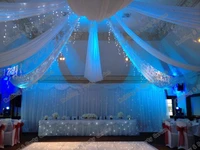 good quality 10pcs white luxury wedding roof drapery 12mx0 7m wedding roof drape chuppah curtain