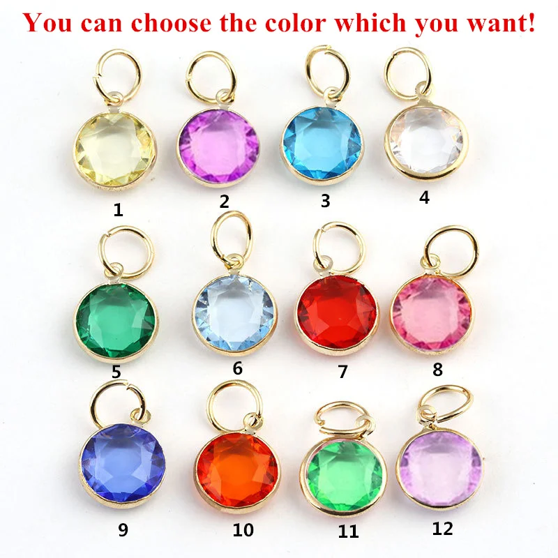 Keamsty 45cm Link Chain Necklace Set with Alfabet G Disc Pendant and Birthstone Dangle Stainless Steel Initial Letter Necklaces | Украшения