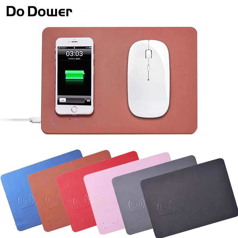 Do Dower Qi Беспроводное быстрое зарядное устройство коврик для мыши/коврик IPhone 8 Plus X