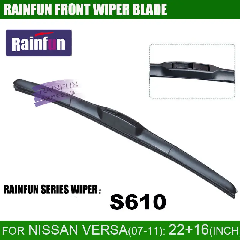 RAINFUN 22 + 16 дюймов специальное лезвие стеклоочистителя автомобиля для 2007 2011 NISSAN VERSA