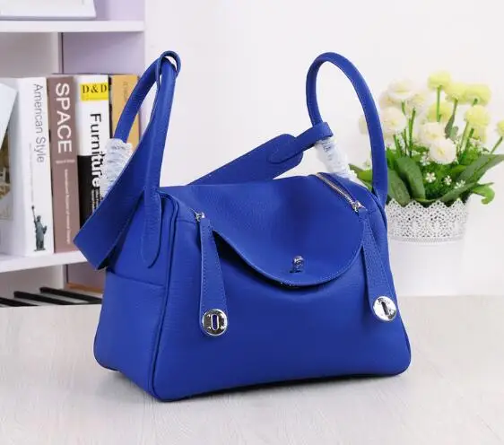 blue 30cm RTATD, новинка, натуральная кожа, коробка, женские сумки, модные, известный бренд, дизайн, женские сумки на плечо,, женские сумки через плечо, B078 - Цвет: blue 30cm