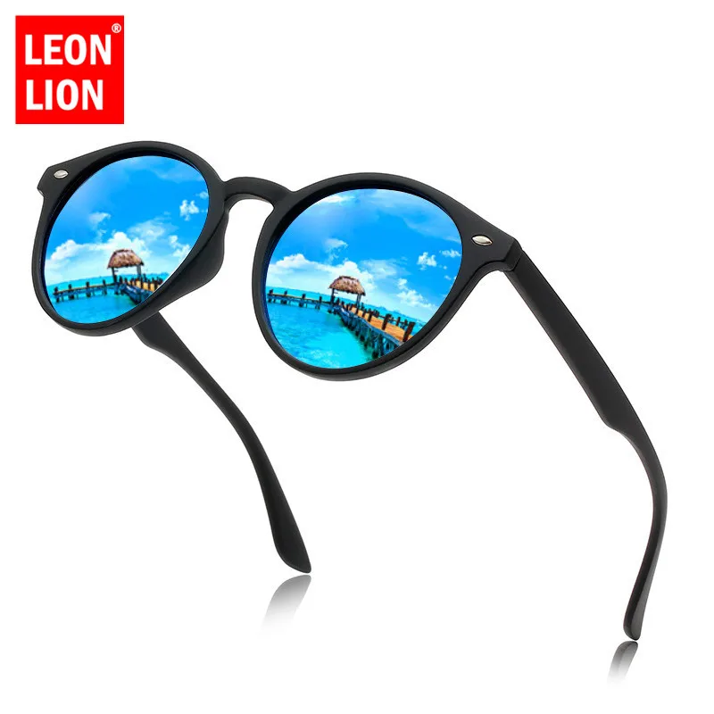 

LeonLion 2021 Round Polarized Sunglasses Men Retro Rectangle Classic Vintage Glasses Driving Lunette De Soleil Femme