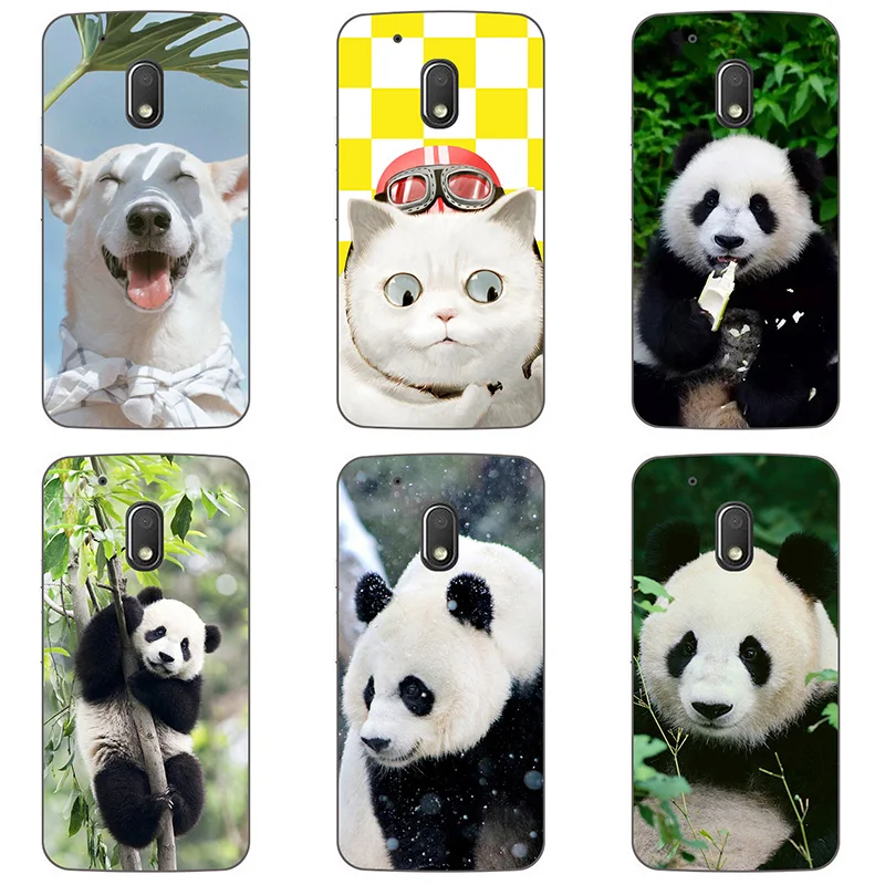 Soft silicone Phone Cases For Motorola Moto G4 Plus TPU panda Cover Coque Print painting animal style Case |