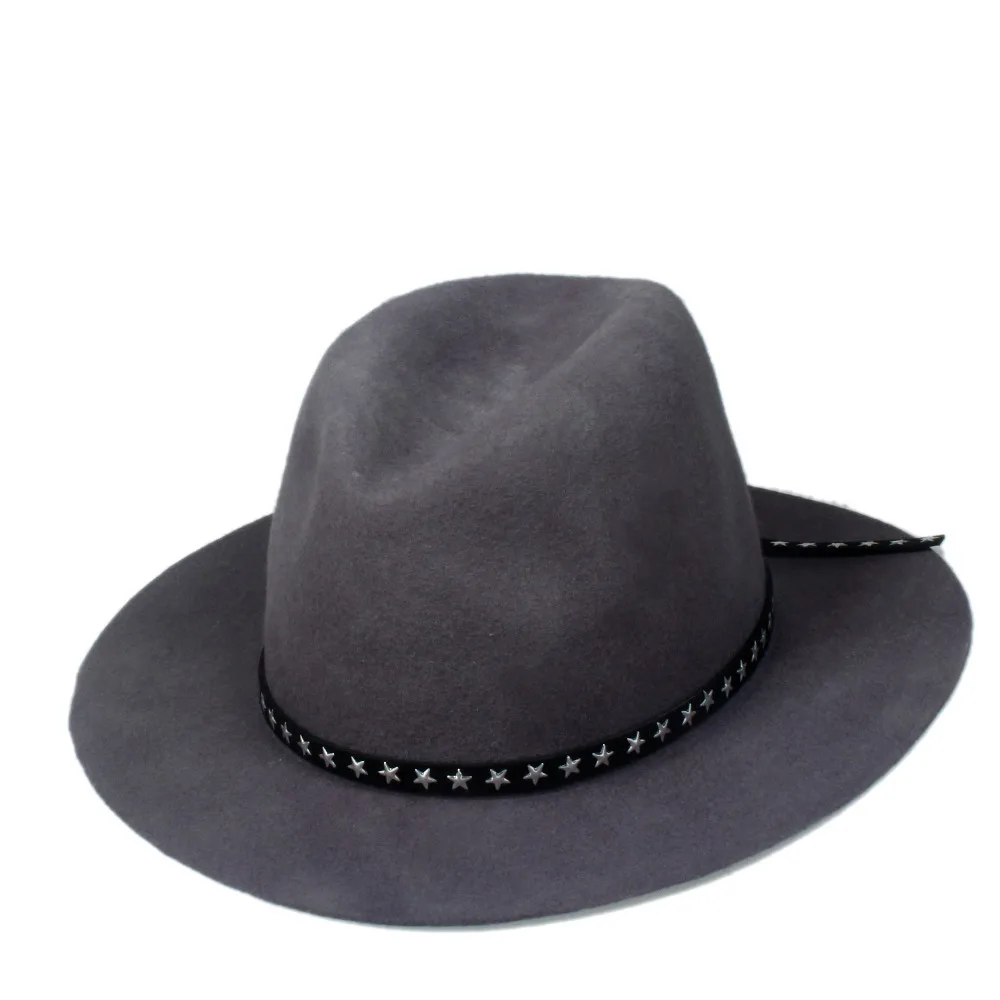6 шт./лот Новая модная женская и мужская фетровая шляпа из 100% шерсти Панама