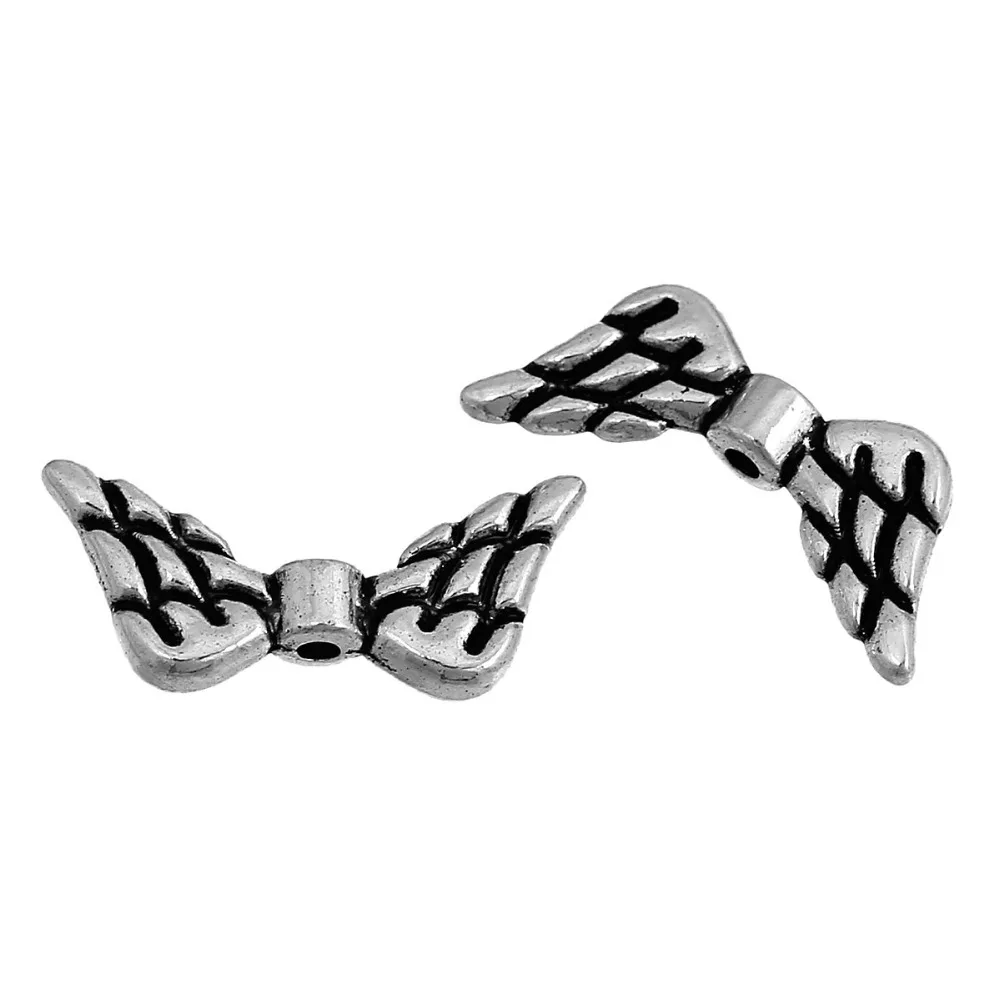 8 сезонов сплав цинка разделительные бусины Крыло ангела золото/античный