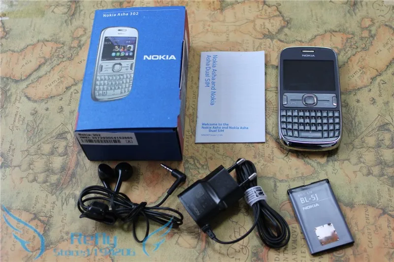 ASHA 302 оригинальная разблокированная Nokia Asha 302 3g сеть GSM wifi Bluetooth JAVA 3.15MP камера Восстановленный мобильный телефон