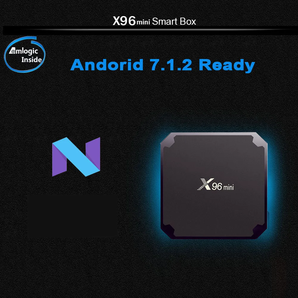 X96 Мини Android 7.1.2 ТВ-приставка 2 ГБ 16 ГБ 1 ГБ 8 ГБ четырехъядерный процессор Amlogic S905W Suppot H.265 UHD 4K 2,4 ГГц WiFi X96 мини-приставка