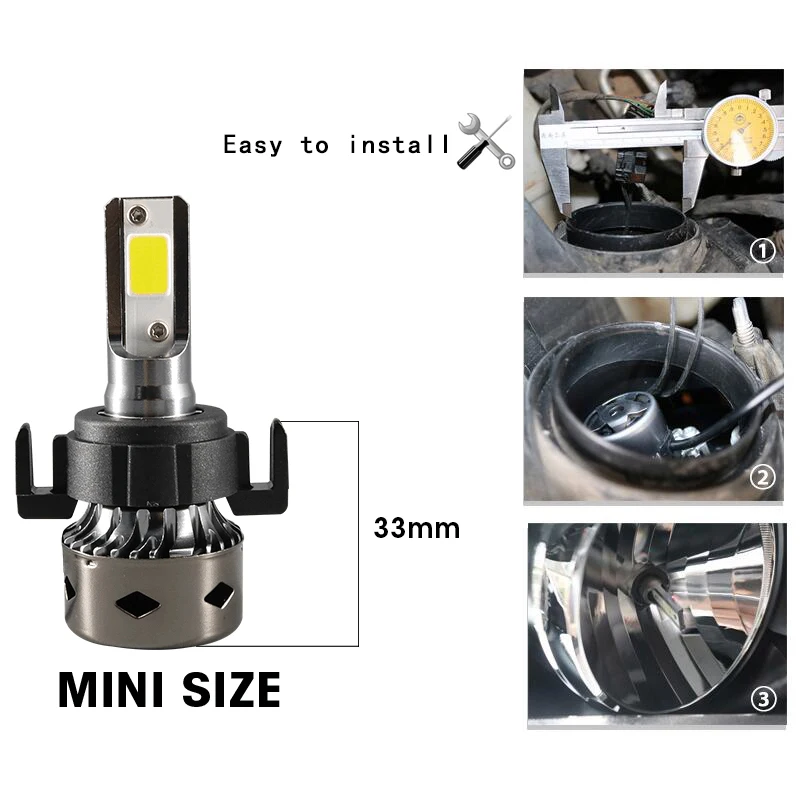 

CARLitek Car Headlight h7 Led Bulb for Peugeot 508 12000LM 6000K with Special Socket Mini 12V Canbus Led Auto Fog Lamp