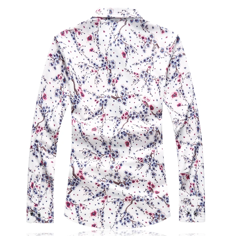 LONMMY 5XL 6XL 7XL Гавайские рубашки мужские платья Цветочные blusas masculina повседневные приталенные camisa мужские рубашки с длинным рукавом