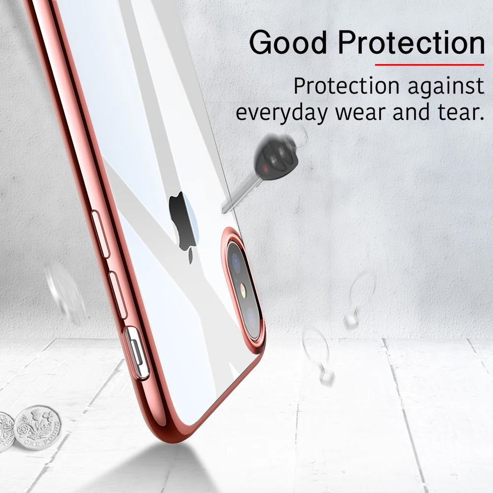 ESR чехол для iPhone XS XR XS Max прозрачный чехол Бампер прозрачный мягкий TPU чехол ультра тонкий чехол противоударный чехол для iPhone