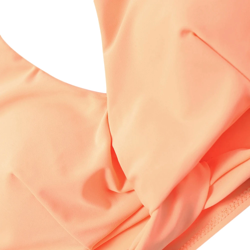 Высокая талия Полосатый твист комплект бикини косточек Купальники Мягкий