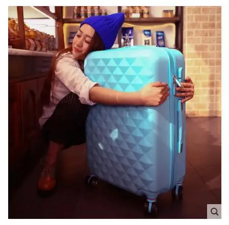 blue 20 inch Чемодан для багажа, чемодан для багажа, Женская тележка, чемодан, 20 дюймов, 22 дюйма, 24 дюйма, 26 дюймов, чемодан для посадочного колеса - Цвет: blue 20 inch