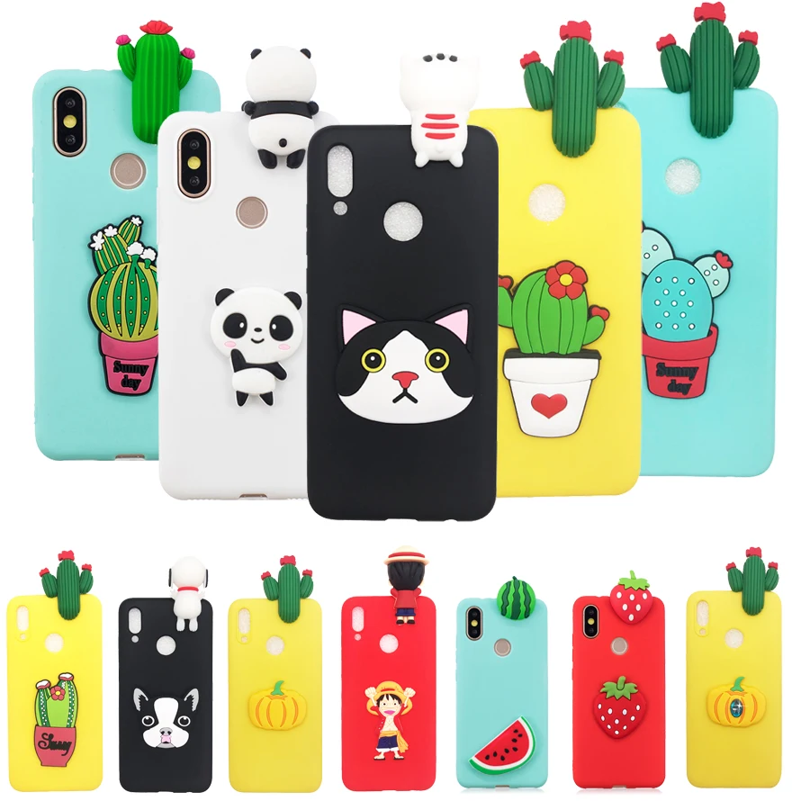 Redmi 5 Plus Silicone Case For Xiaomi Note 6 7 Pro cover GO S2 Mi A2 Lite Fruits Cactus Cases |
