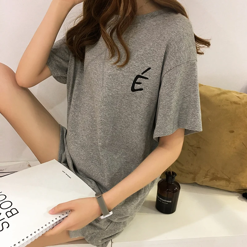 Женский Свободный Повседневный Спортивный комплект с буквенным принтом из 2