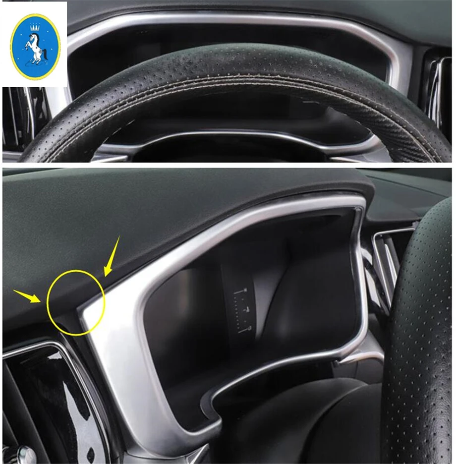 Yimaautotrim авто аксессуары приборной панели крышка экрана отделка ABS подходит для Volvo XC60 Матовый вид из углеродного волокна