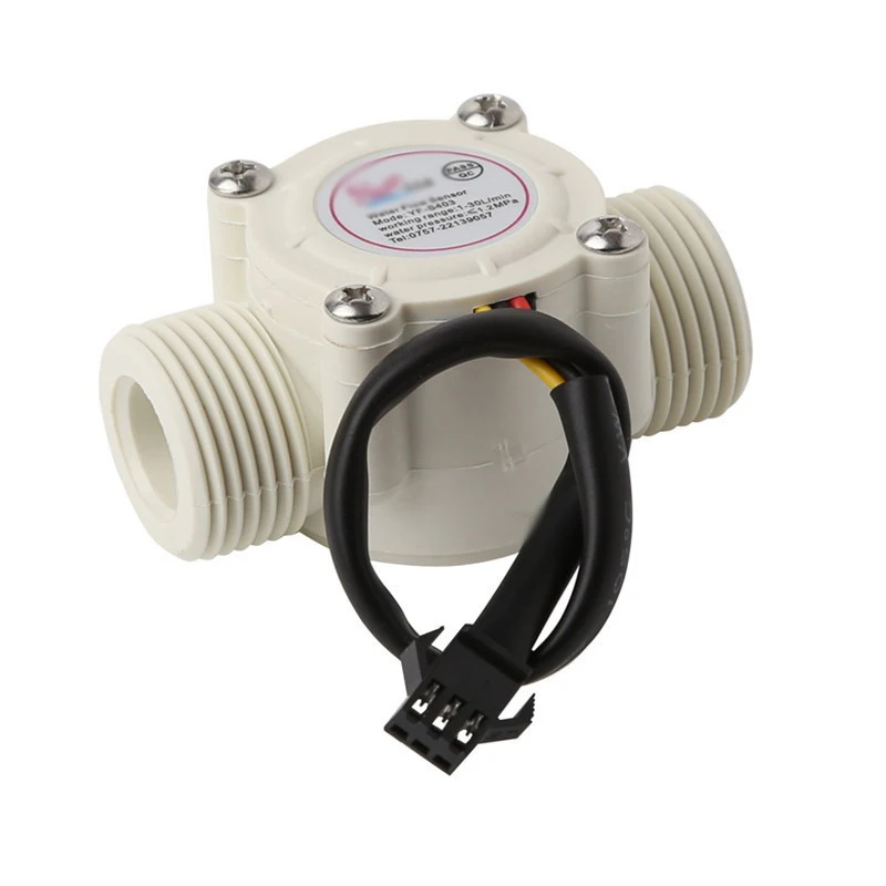 Датчик расхода воды(море) YF-S201 расходомер G1/2 1-30L/min белый/черный