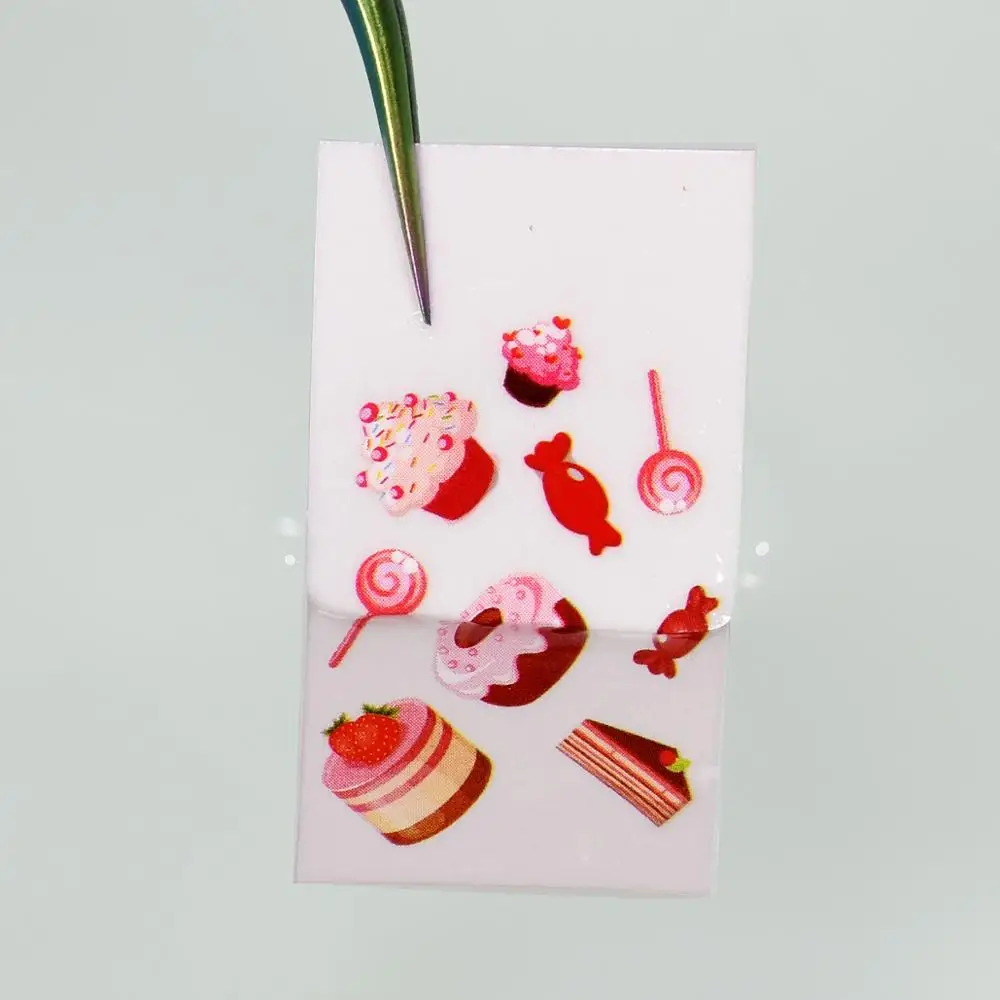 BEAUTYBIGBANG наклейки для ногтей слайдеры десерт леденец Конфеты шаблон Водные Наклейки DIY Рождество Дизайн ногтей украшения