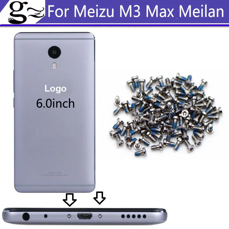 

2 шт., серебристые винты для Meizu M3 Max Meilan Max 6,0 дюйма, винты для док-станции, винт для корпуса, гвоздь для Meizu M 3 Max Meilan M3max