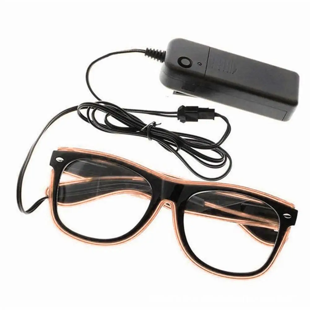 Светодиодные световые очки EL мигающие Хэллоуин диско Вечеринка бар фестиваль