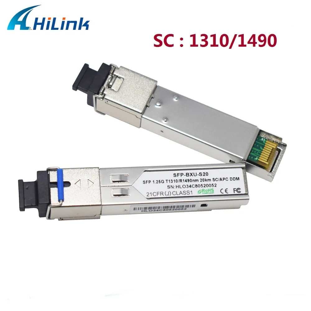 1 пара: 20 км 25 г BIDI SFP 1310/1550(1490)nm LC/SC WDM модуль|wdm sfp|optical transceiversfp module |