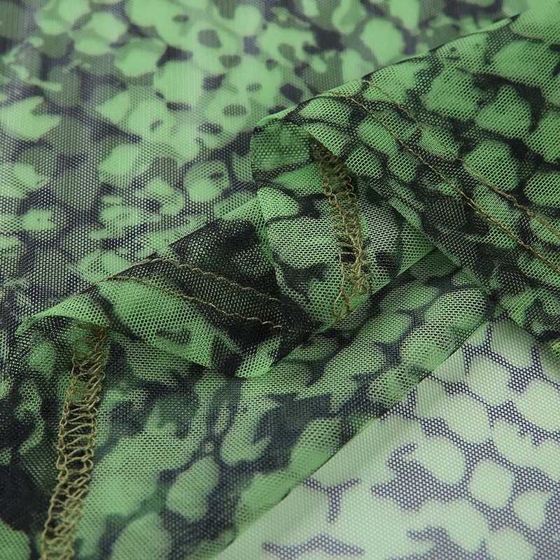 Женская укороченная Футболка с принтом змеи Weekeep Прозрачная круглым вырезом и