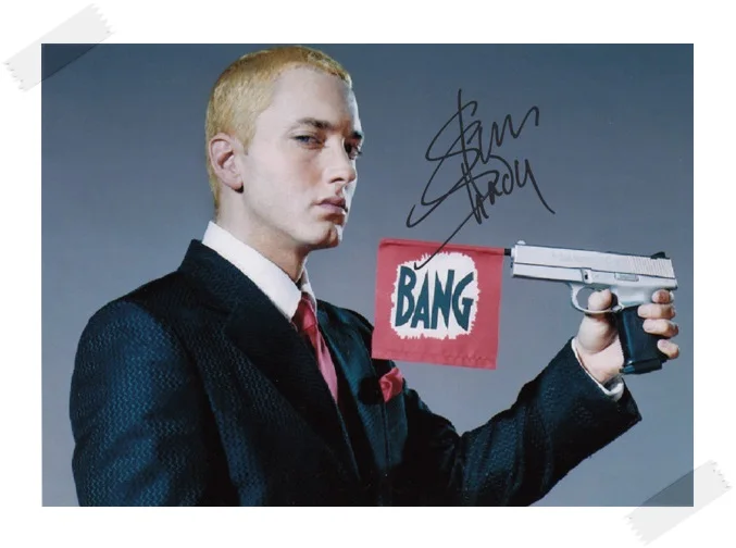 Signed Eminem Slim Shady autographed оригинальная Фотография 7 дюймов Коллекция Бесплатная