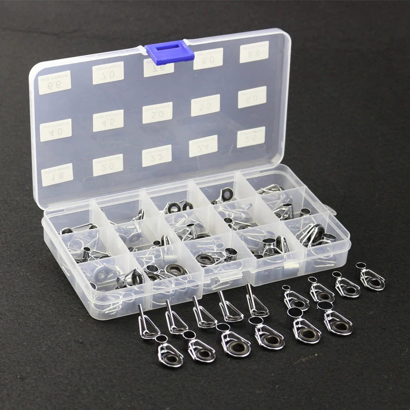 Набор направляющих для удочки разных размеров наконечники прочной лески кольца