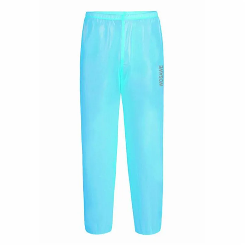 fluorescence blue WEST BIKING брюки для велоспорта, дождя, спорта на открытом воздухе, брюки для дождя, для велоспорта, велосипеда, бега, водонепроницаемые, для велоспорта, брюки для дождя - Цвет: fluorescence blue