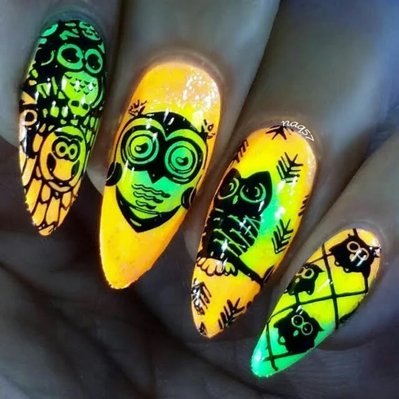 Трафареты Beautybigbang для стемпинга милые пластины с рисунком совы дерева цветка